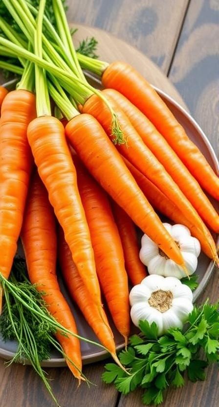 Honey Garlic Butter Roasted Carrots 